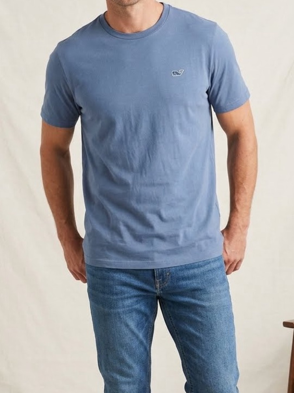 Vineyard Vines Short Sleeve Crew in Slate Blue